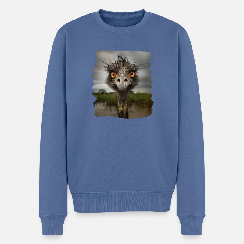 Emus Emu - Männer Premium Bio Pullover - Taubenblau