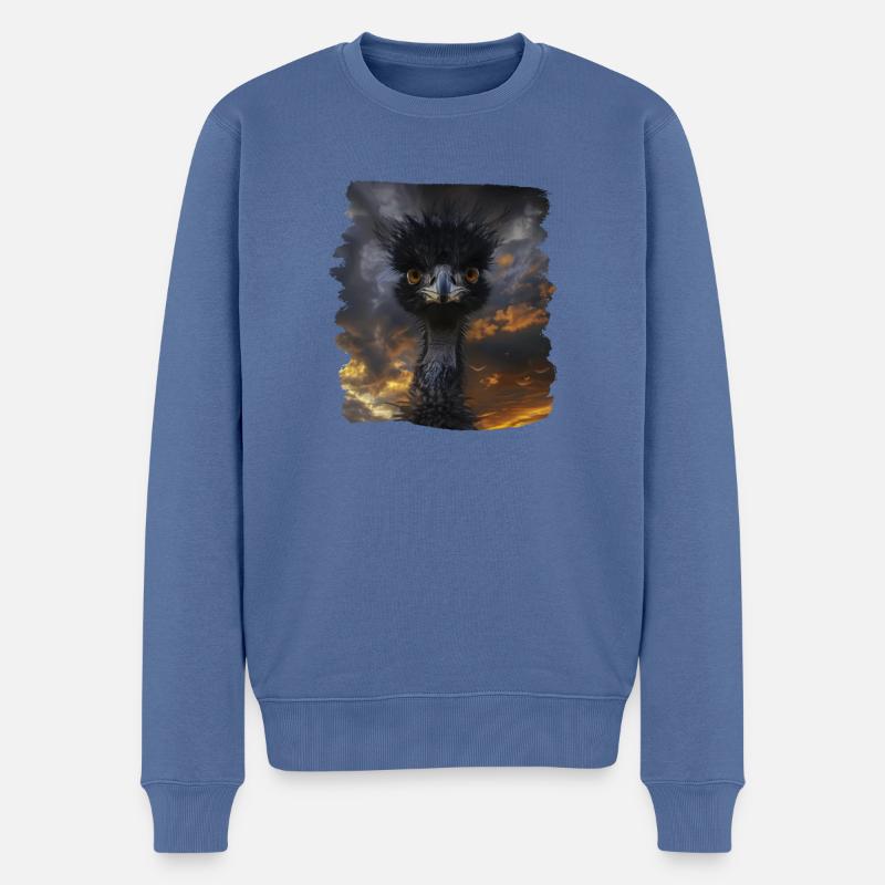 Emus Emu - Pull Premium bio Homme - bleu pigeon