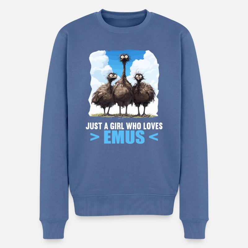 Emus Emu - Pull Premium bio Homme - bleu pigeon