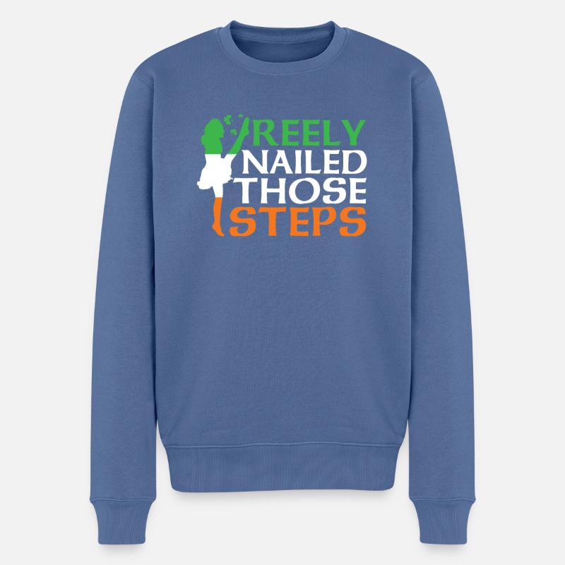 Danse Irlandaise Irischer Tanz - Pull Premium bio Homme - bleu pigeon