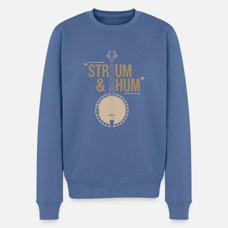 Banjo - Männer Premium Bio Pullover - Taubenblau