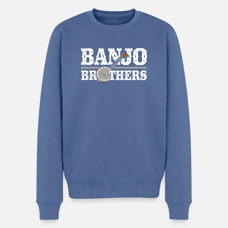 Banjo - Pull Premium bio Homme - bleu pigeon