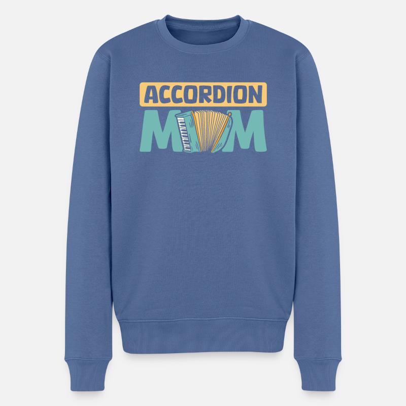 Accordéon Mama - Pull Premium bio Homme - bleu pigeon