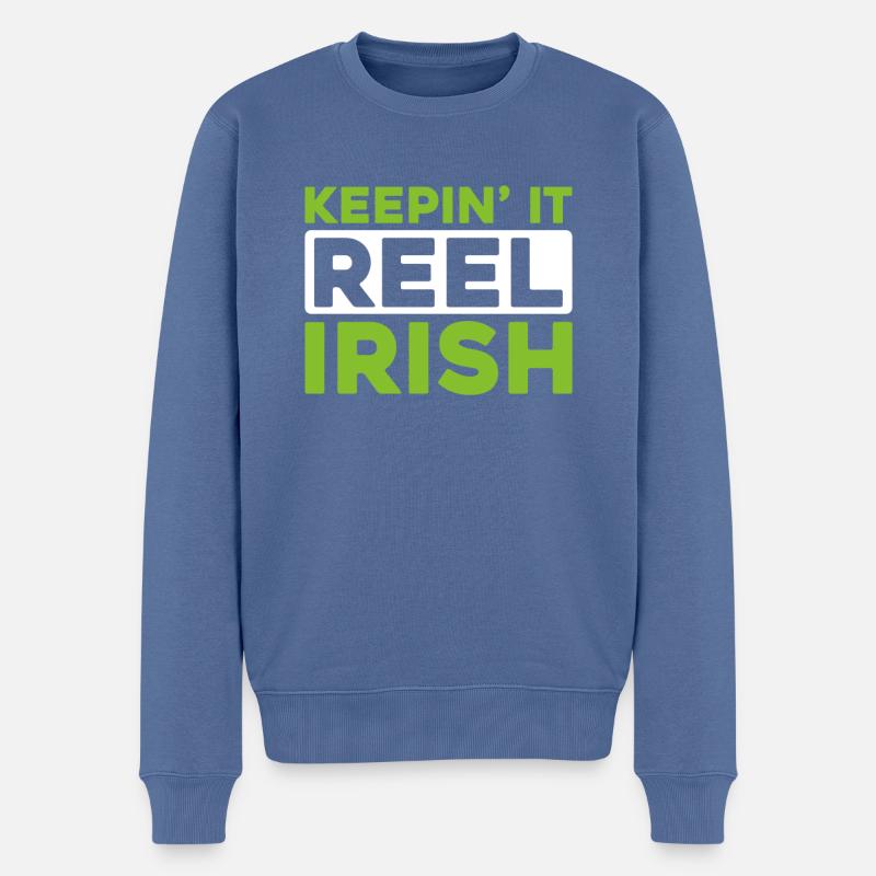 Danse Irlandaise Irischer Tanz - Pull Premium bio Homme - bleu pigeon
