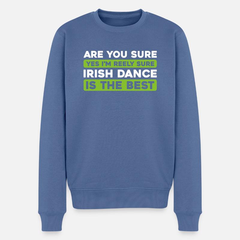 Irish Dance Irischer Tanz - Männer Premium Bio Pullover - Taubenblau