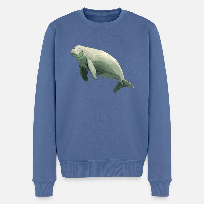 Seekuh Dugongs Dugong - Männer Premium Bio Pullover - Taubenblau
