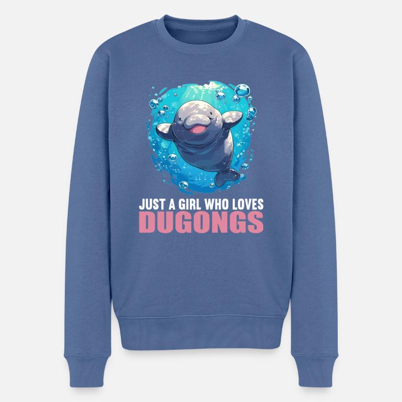 Seekuh Dugongs Dugong - Männer Premium Bio Pullover - Taubenblau
