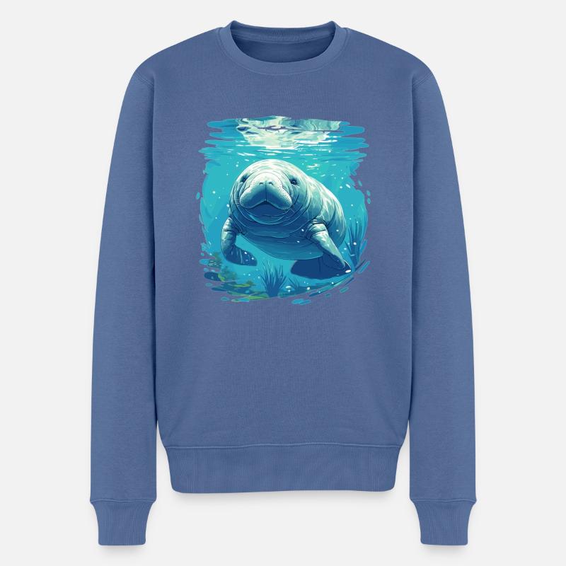 Walrus Walrosse Walross - Männer Premium Bio Pullover - Taubenblau
