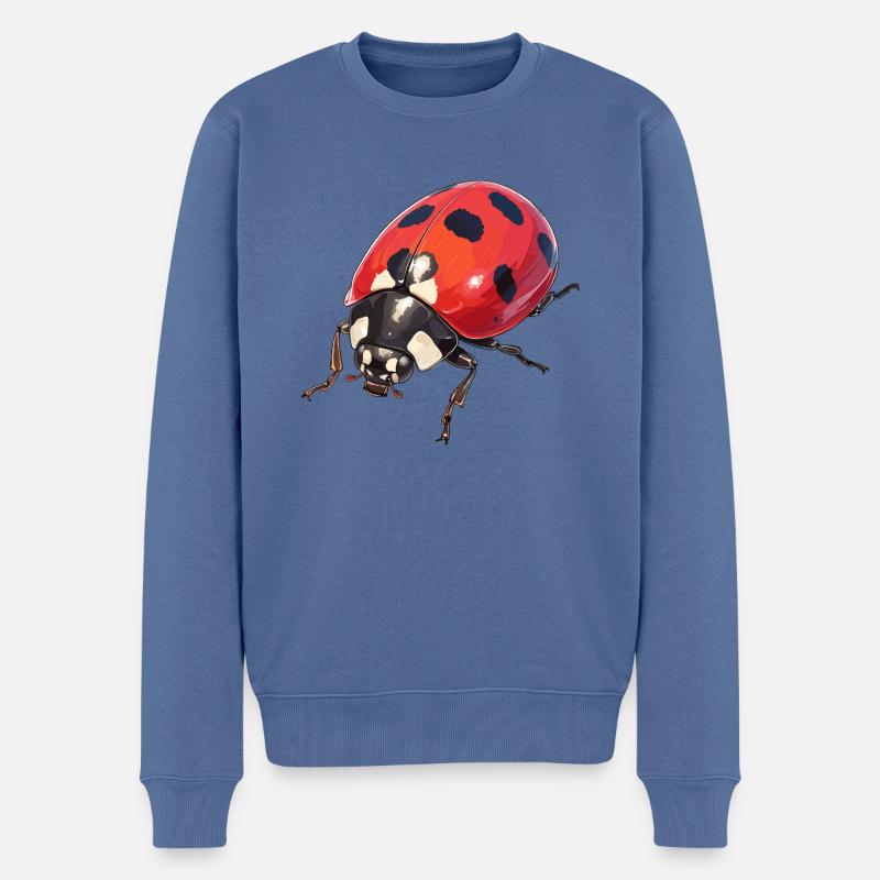 Ladybug Marienkäfer - Männer Premium Bio Pullover - Taubenblau