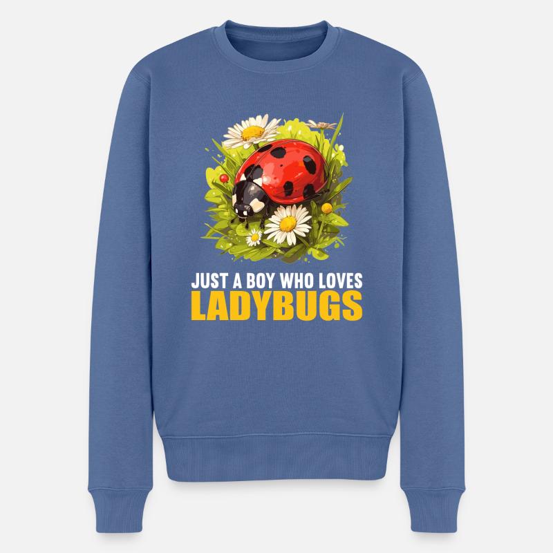 Ladybug Marienkäfer - Männer Premium Bio Pullover - Taubenblau