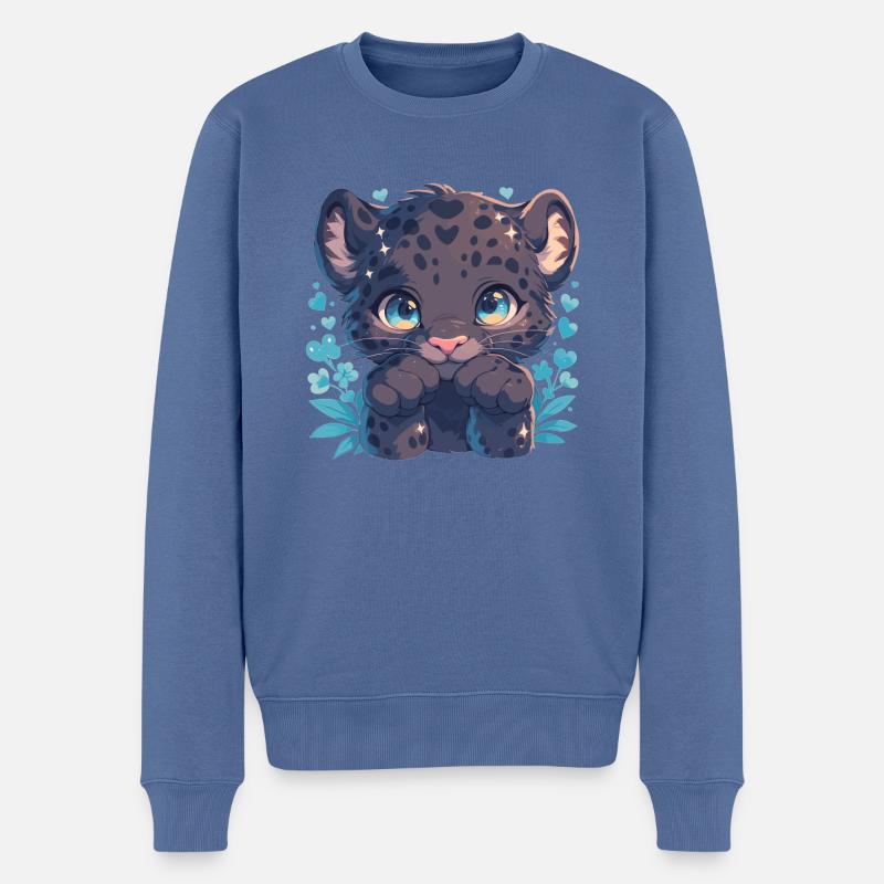 Panthères Panthère - Pull Premium bio Homme - bleu pigeon