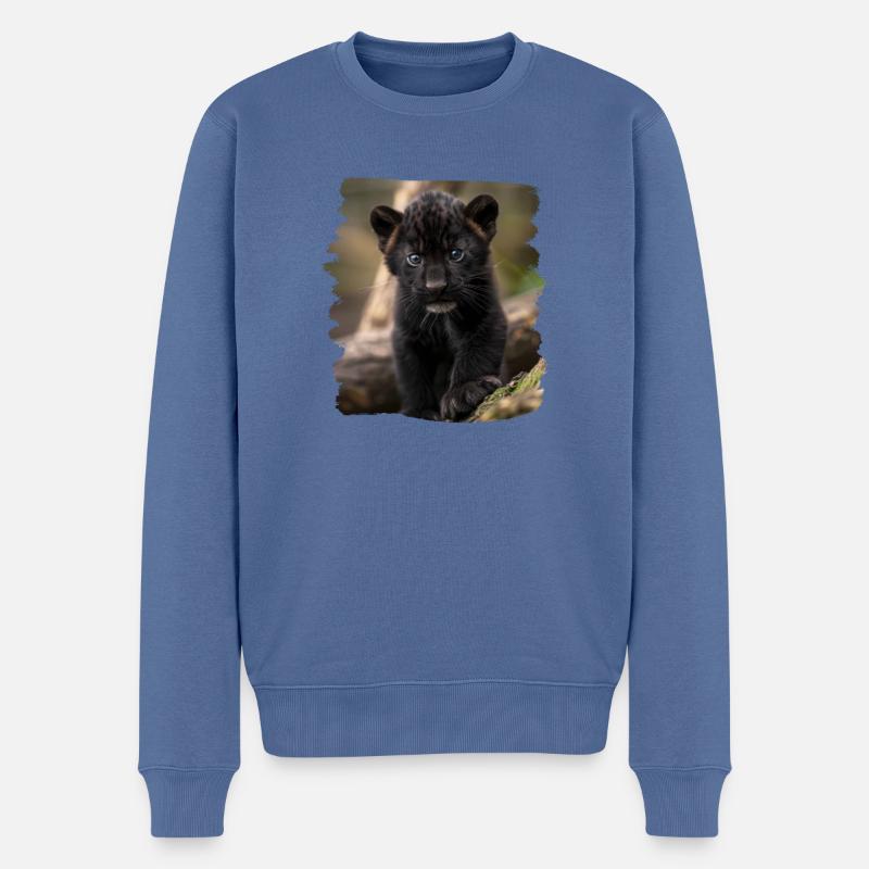 Panthères Panthère - Pull Premium bio Homme - bleu pigeon