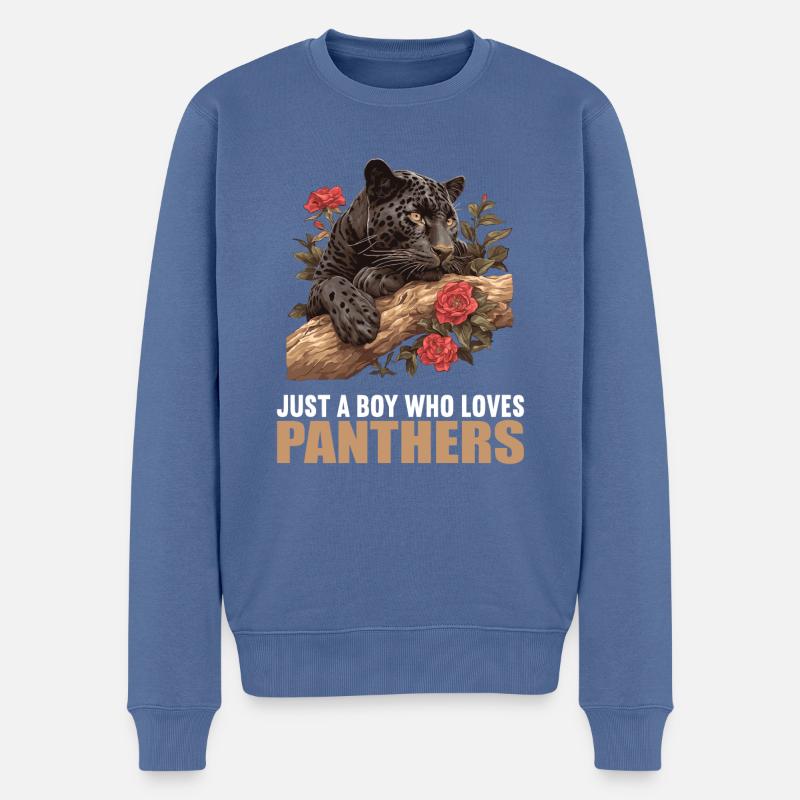 Panthères Panthère - Pull Premium bio Homme - bleu pigeon
