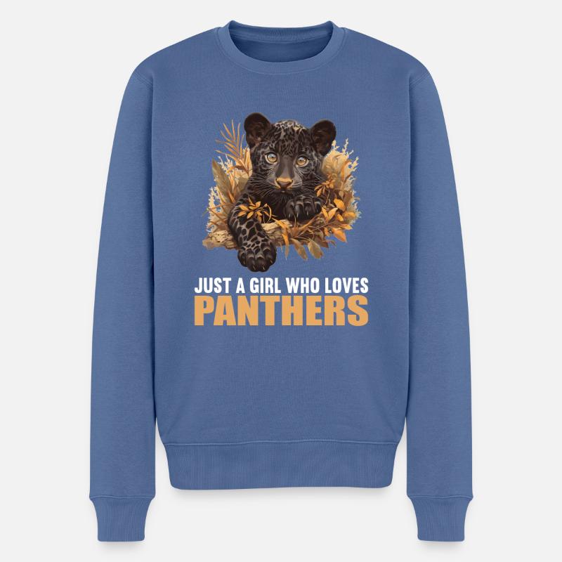 Panthers Panther - Männer Premium Bio Pullover - Taubenblau