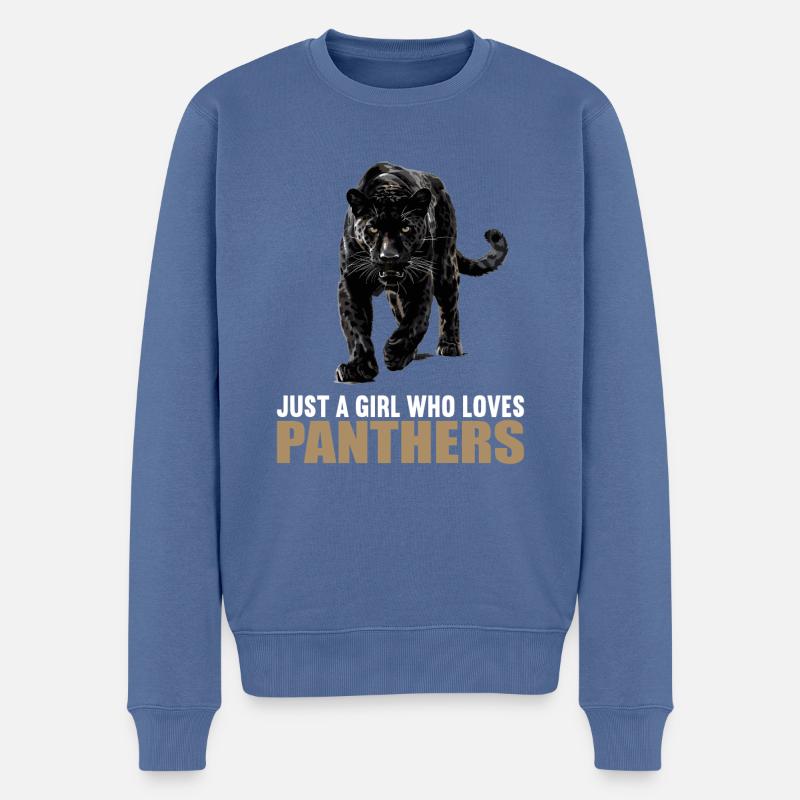 Panthers Panther - Männer Premium Bio Pullover - Taubenblau