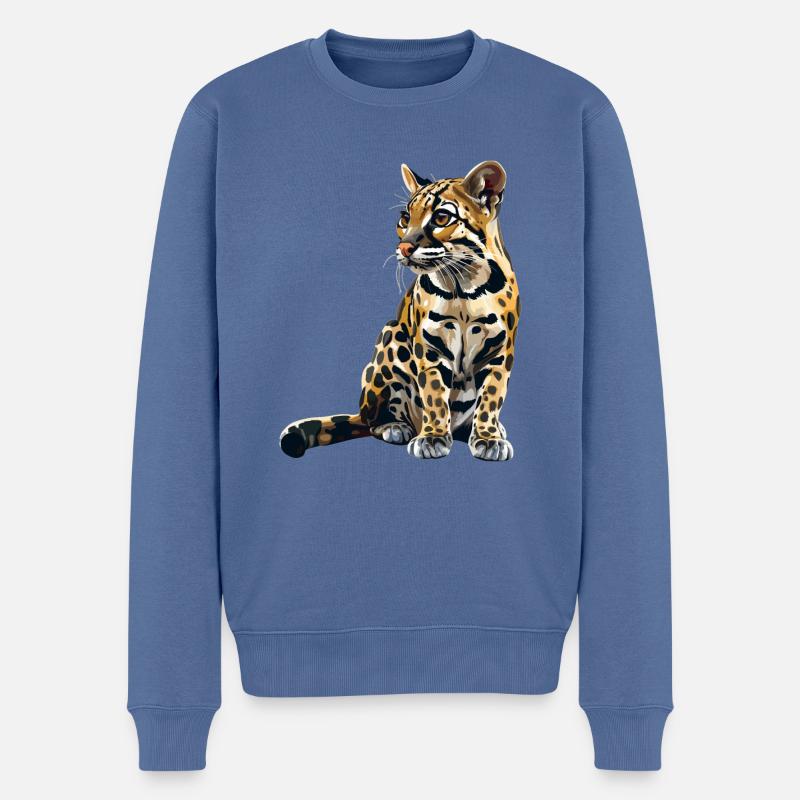 Ocelots Ocelot - Pull Premium bio Homme - bleu pigeon
