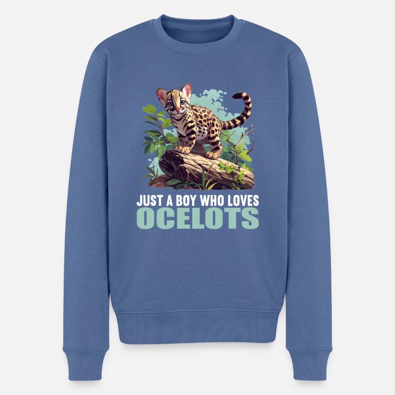 Ocelots Ocelot - Pull Premium bio Homme - bleu pigeon