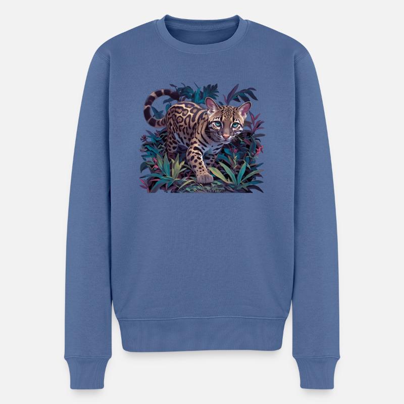 Ocelots Ocelot - Pull Premium bio Homme - bleu pigeon