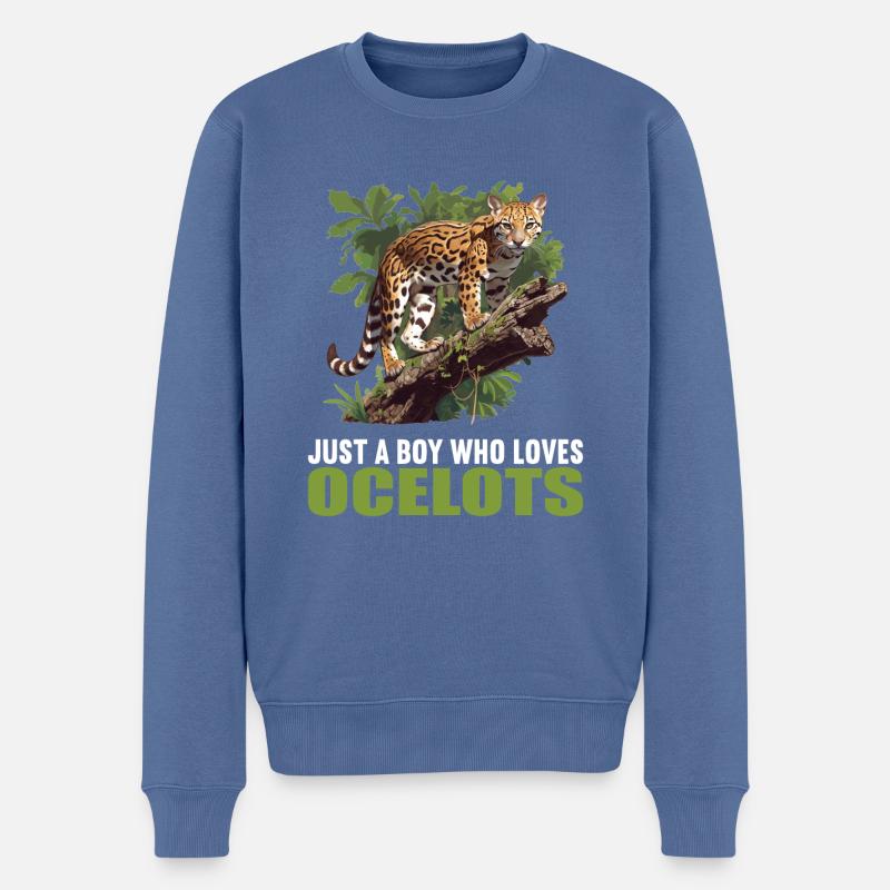Ocelots Ocelot - Pull Premium bio Homme - bleu pigeon