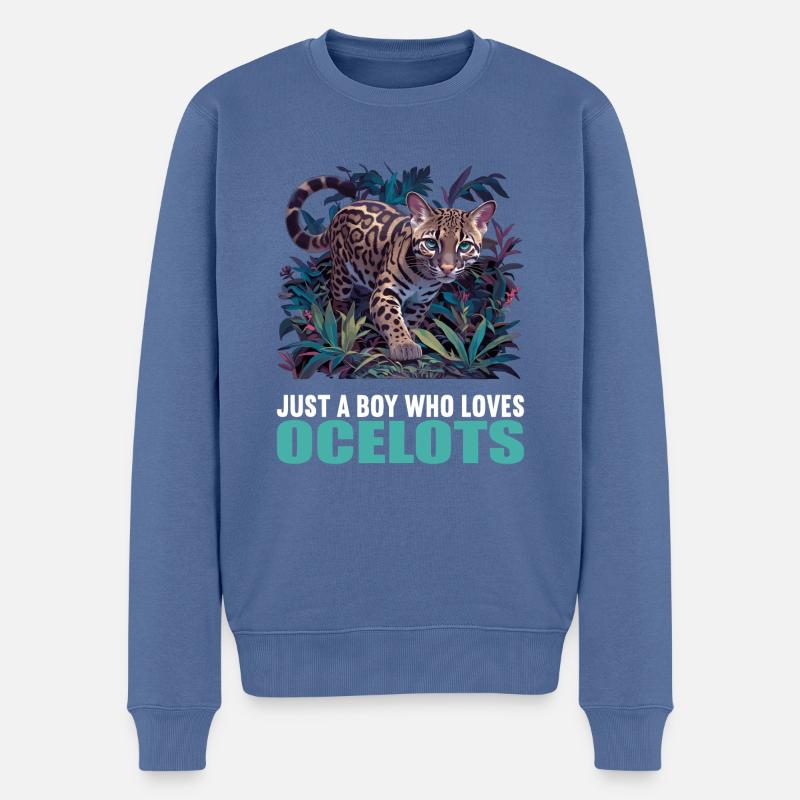 Ocelots Ocelot - Pull Premium bio Homme - bleu pigeon