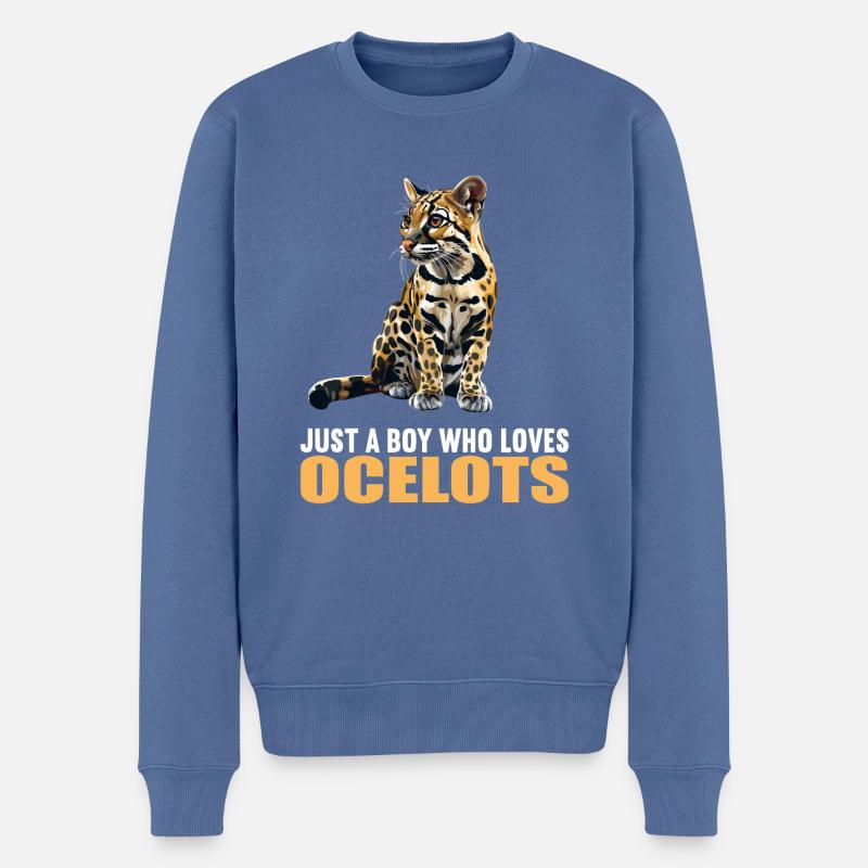 Ocelots Ocelot - Pull Premium bio Homme - bleu pigeon