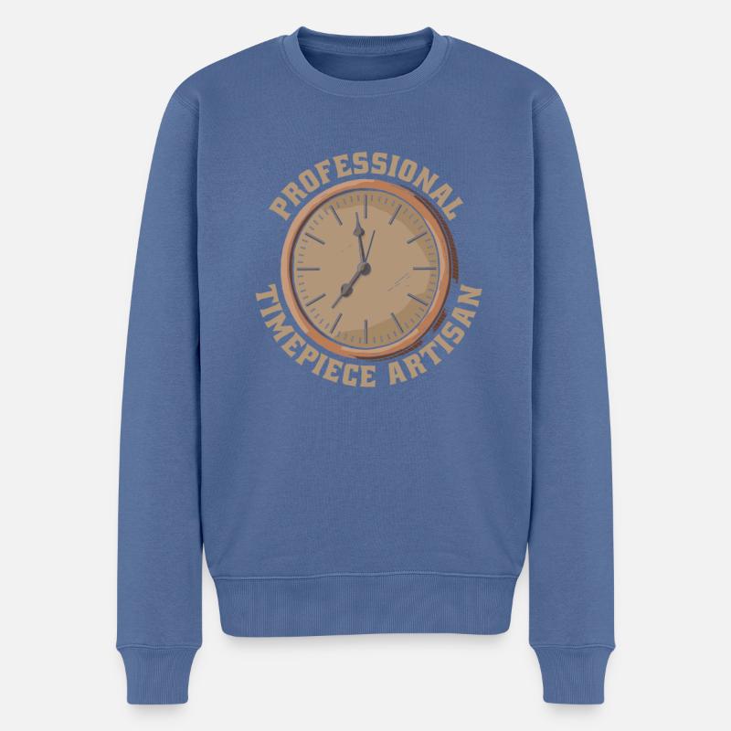 Uhrmacher - Männer Premium Bio Pullover - Taubenblau