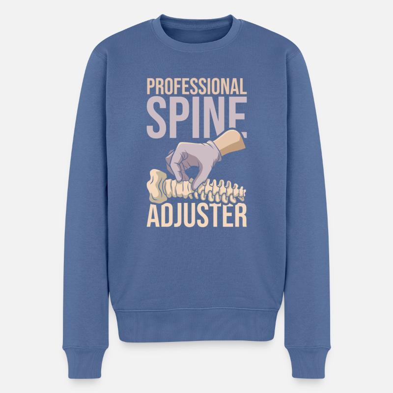Chiropraktiker - Männer Premium Bio Pullover - Taubenblau