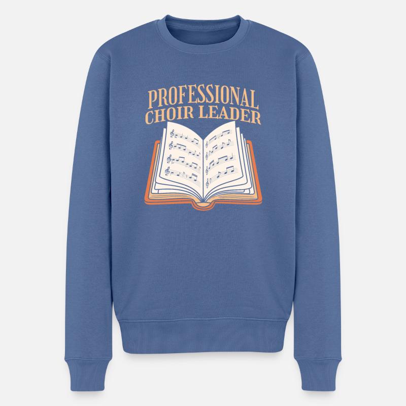 Chorlehrer - Männer Premium Bio Pullover - Taubenblau
