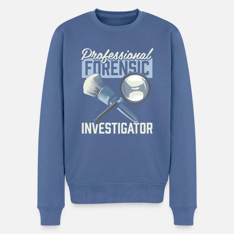 Forensischer Techniker - Männer Premium Bio Pullover - Taubenblau