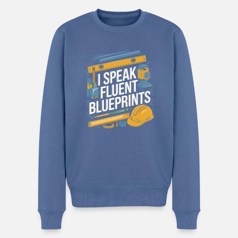 Bauingenieur - Männer Premium Bio Pullover - Taubenblau
