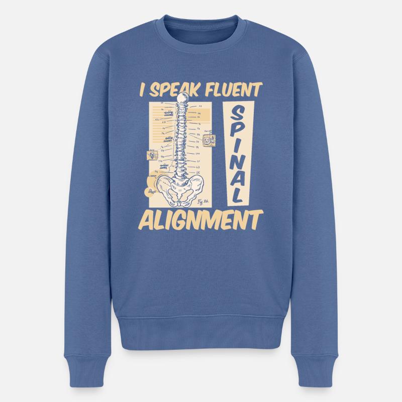 Chiropracteur - Pull Premium bio Homme - bleu pigeon