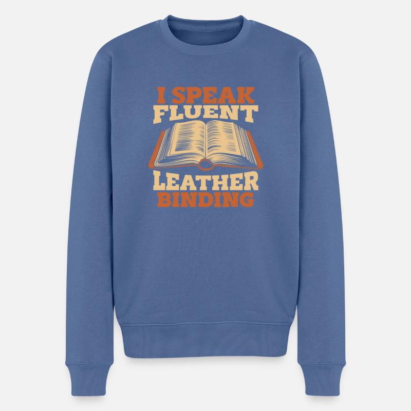 Relieur - Pull Premium bio Homme - bleu pigeon