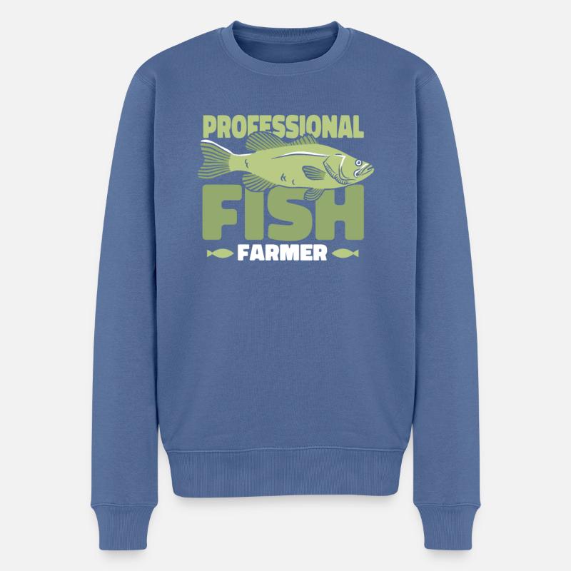 Fischzüchter - Männer Premium Bio Pullover - Taubenblau