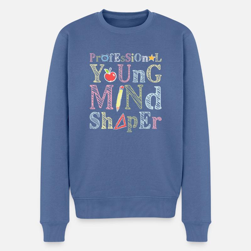 Professeur d’école primaire - Pull Premium bio Homme - bleu pigeon