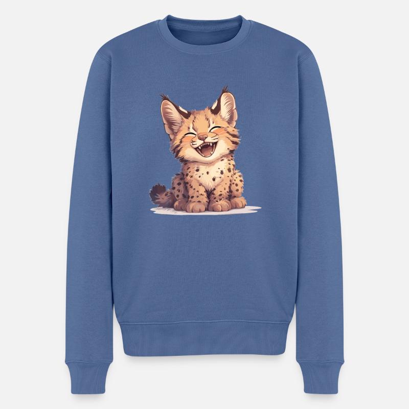 Bobcats Rotluchse Rotluchs Luchs - Männer Premium Bio Pullover - Taubenblau