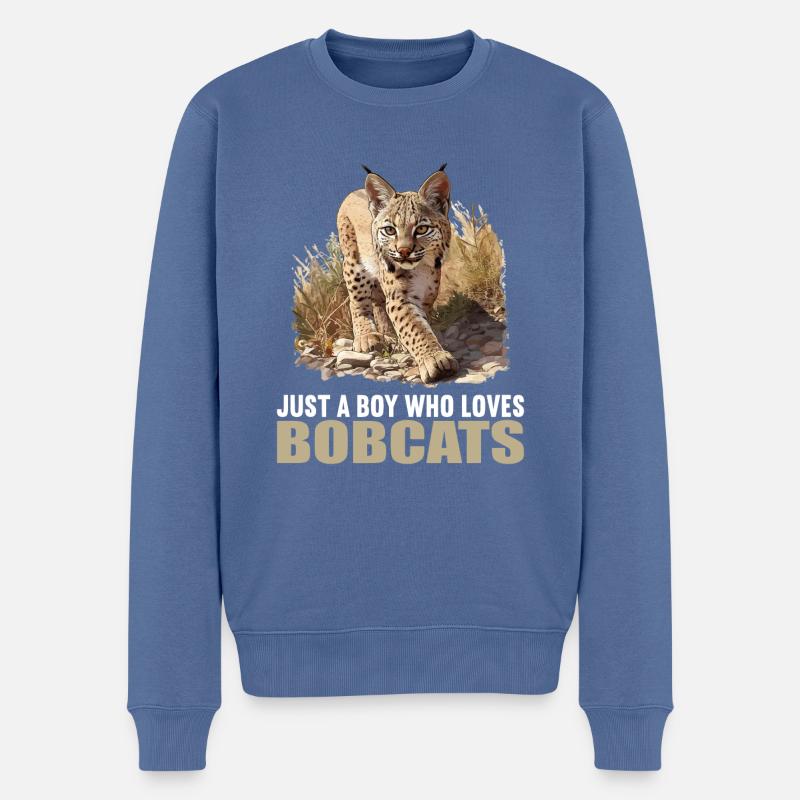 Bobcats Rotluchse Rotluchs Luchs - Männer Premium Bio Pullover - Taubenblau