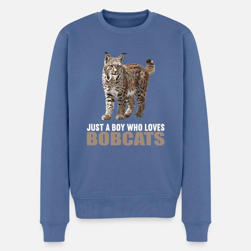 Bobcats Rotluchse Rotluchs Luchs - Männer Premium Bio Pullover - Taubenblau
