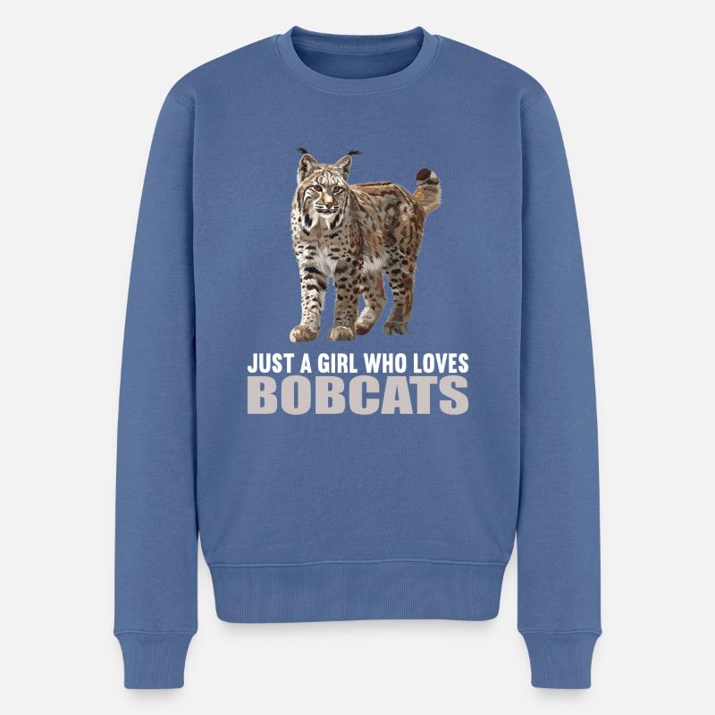 Bobcats Rotluchse Rotluchs Luchs - Männer Premium Bio Pullover - Taubenblau