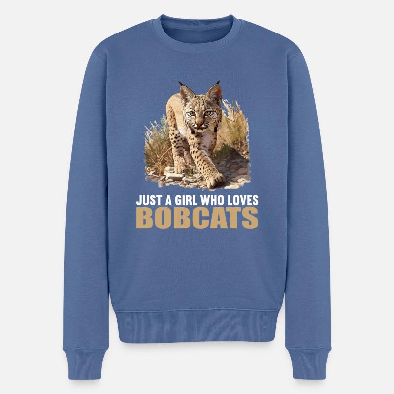 Bobcats Rotluchse Rotluchs Luchs - Männer Premium Bio Pullover - Taubenblau