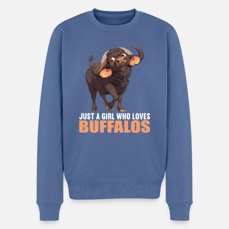 Buffles Buffalo Büffel - Pull Premium bio Homme - bleu pigeon
