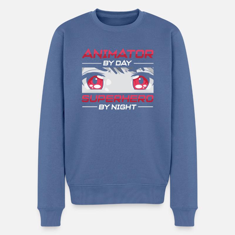 Animateur - Pull Premium bio Homme - bleu pigeon