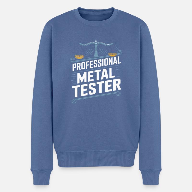 Examinateur - Pull Premium bio Homme - bleu pigeon