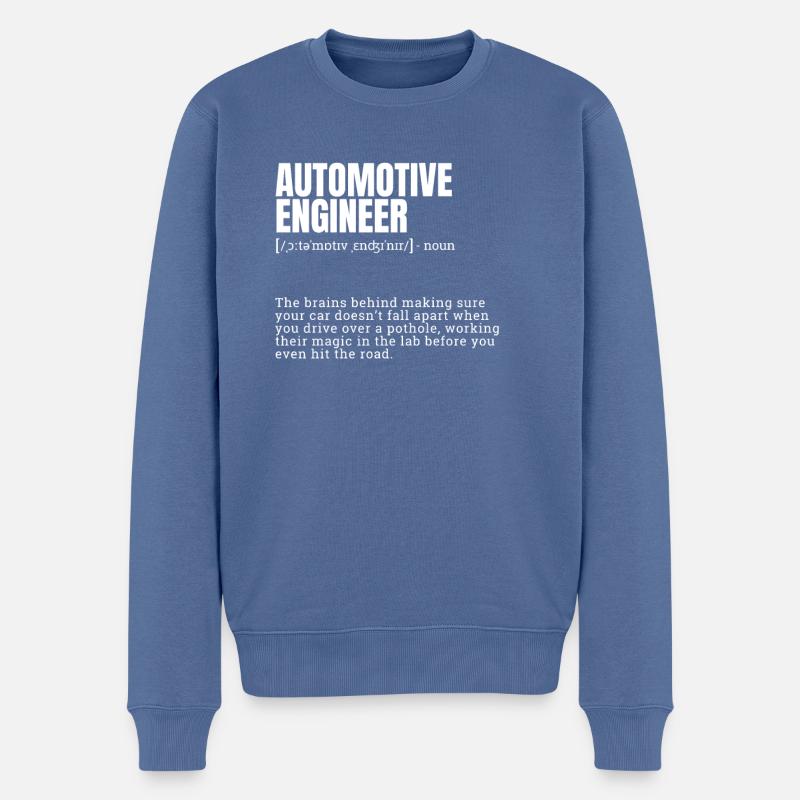 Ingénieur automobile Définition Design créatif - Pull Premium bio Homme - bleu pigeon
