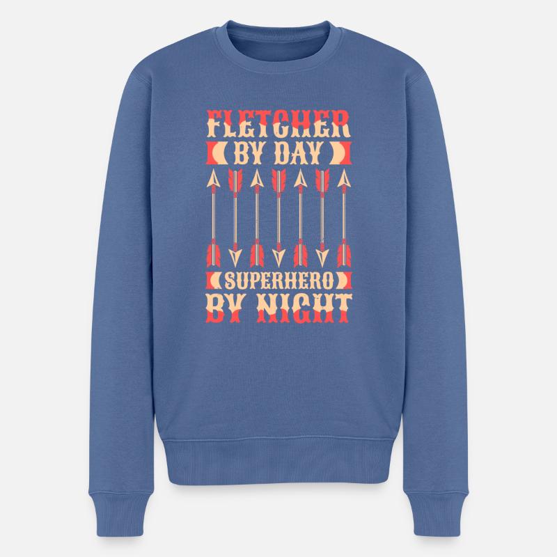 Pfeilmacher - Pull Premium bio Homme - bleu pigeon