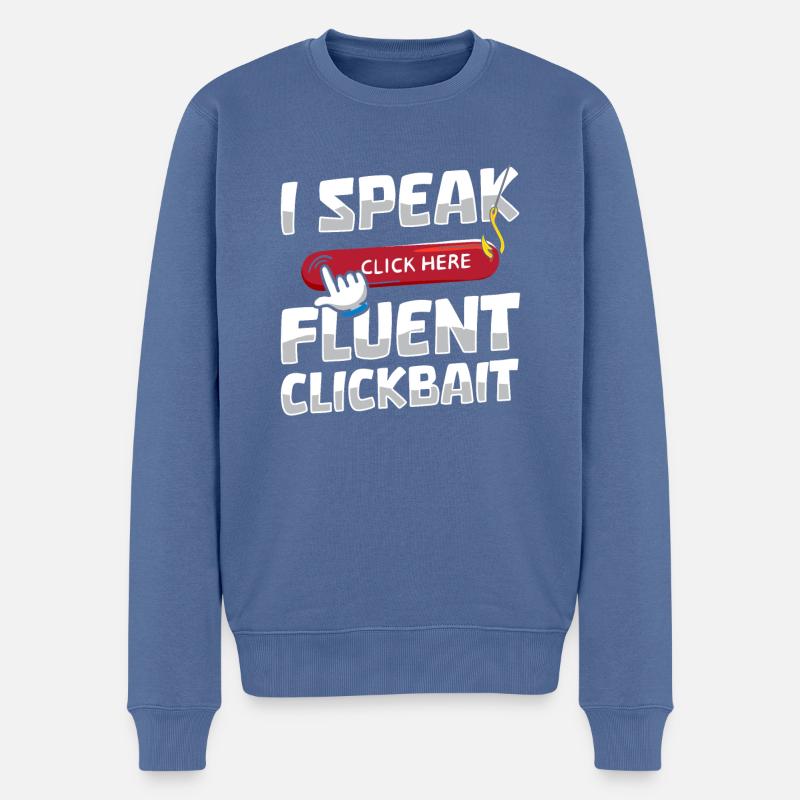Blogueur Blogueur - Pull Premium bio Homme - bleu pigeon