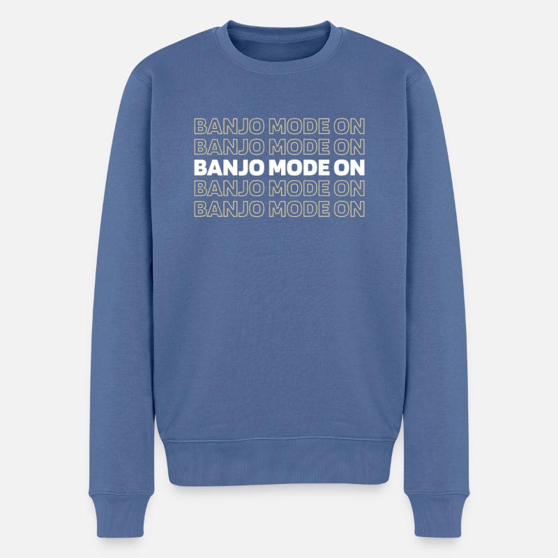 Banjo - Männer Premium Bio Pullover - Taubenblau