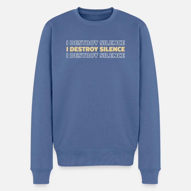 Banjo - Männer Premium Bio Pullover - Taubenblau