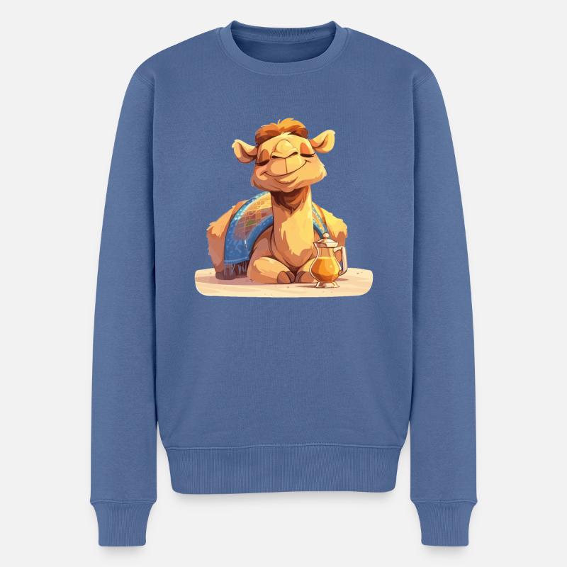 Chameau Kamele Kamel - Pull Premium bio Homme - bleu pigeon