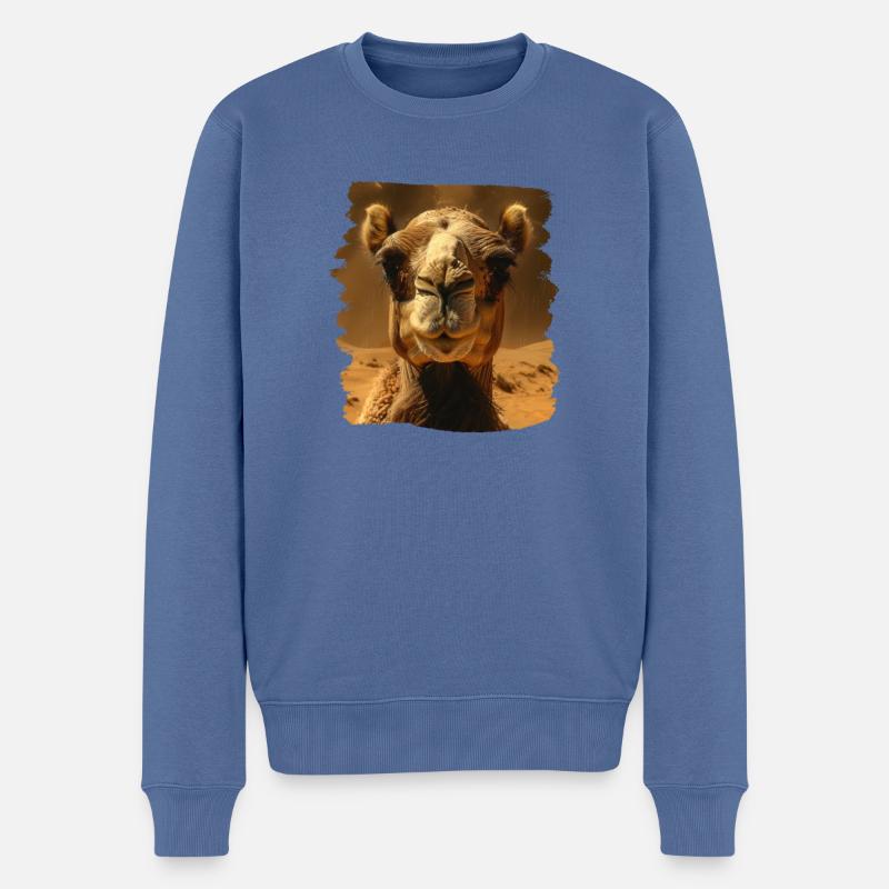 Chameau Kamele Kamel - Pull Premium bio Homme - bleu pigeon