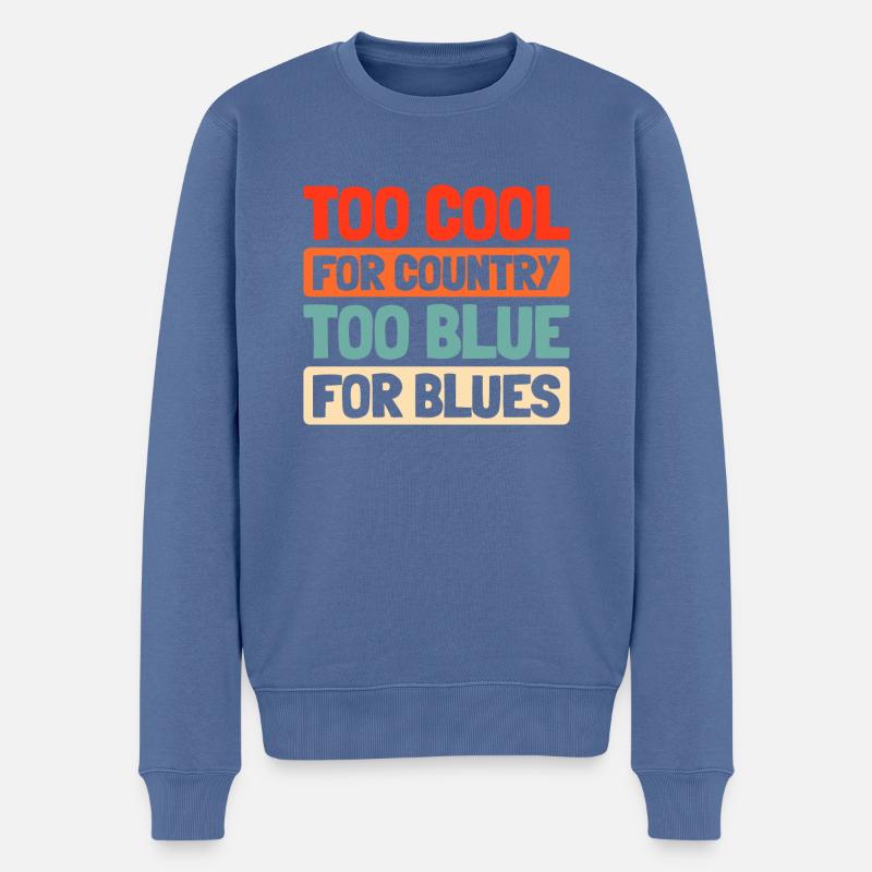 Banjo - Männer Premium Bio Pullover - Taubenblau